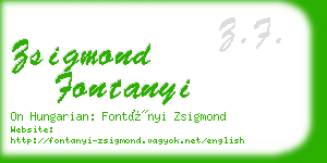 zsigmond fontanyi business card